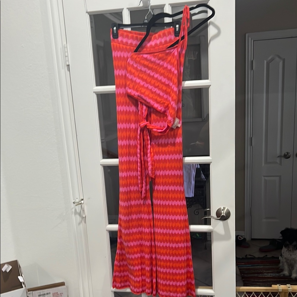 Show Me Your MuMu Pink and Orange Zigzag Jumpsuit